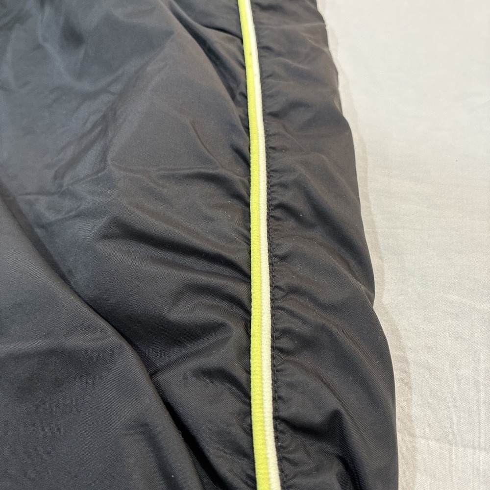 90s Energy‎ Zone Track Pants Large Black Green Nylon Jogger Windbreaker Baggy - Picture 11 of 12